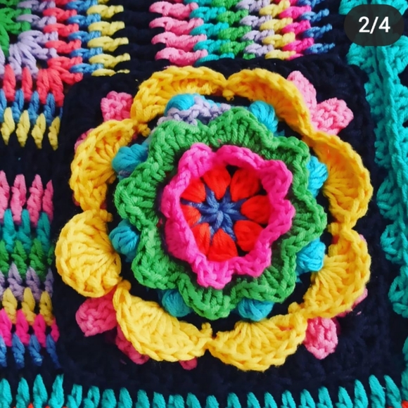 Spring Frida, boho hippie jacket, handmade crochet - Picture 3 of 8